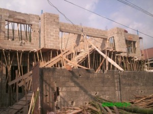 Another Front view of the house under construction Another front view