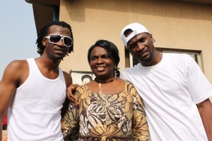 psquare at the orphanage (16) Psquare and Mrs. George of Little Saint Orphanage Akowonjo