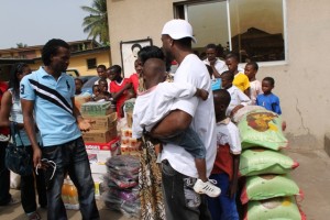 psquare at the orphanage (5) '...And they showered them with gifts...'