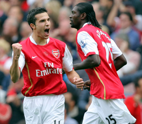 van and adebayor van Persie and Adebayor