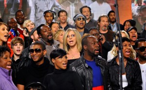 wyclef, toni braxton, ursher raymond sing their hearts out. Kanye wasn't throwing tantrums here!