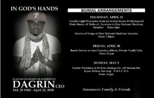dagrin obituary