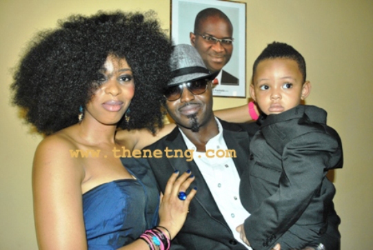 Kween,Dotun and their son.