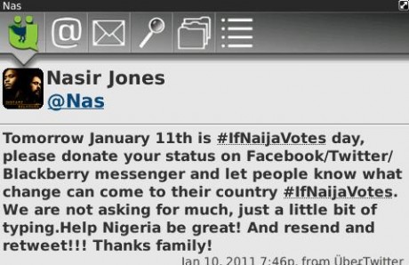 Nas' Tweet