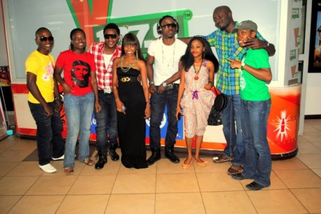 From left Emem Abasi,Tunji jaji,Chidinma,Iyanyand staff of YFM Ghana during a visit