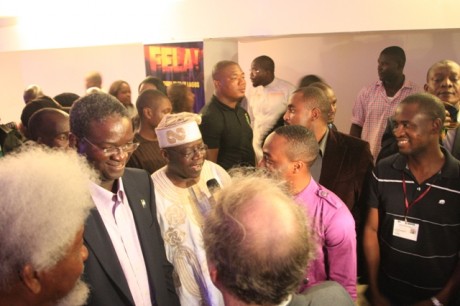 Wole Soyinka,Babatunde Raji Fashola(Gov of Lagos State)and Tinubu