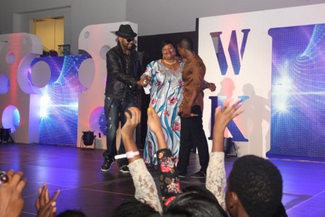 Banky W, Wizkid and mum, Mrs. J.M Balogun