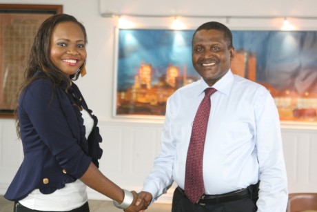 MTV VJ CVON and Aliko Dangote