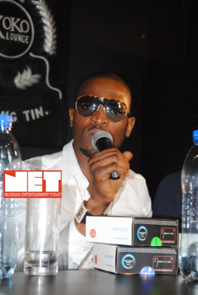 D'banj at a press briefing in Koko Lounge