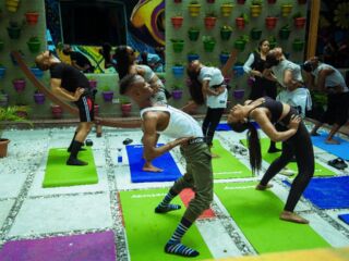 Housemate Yoga Session at BBN lockdown