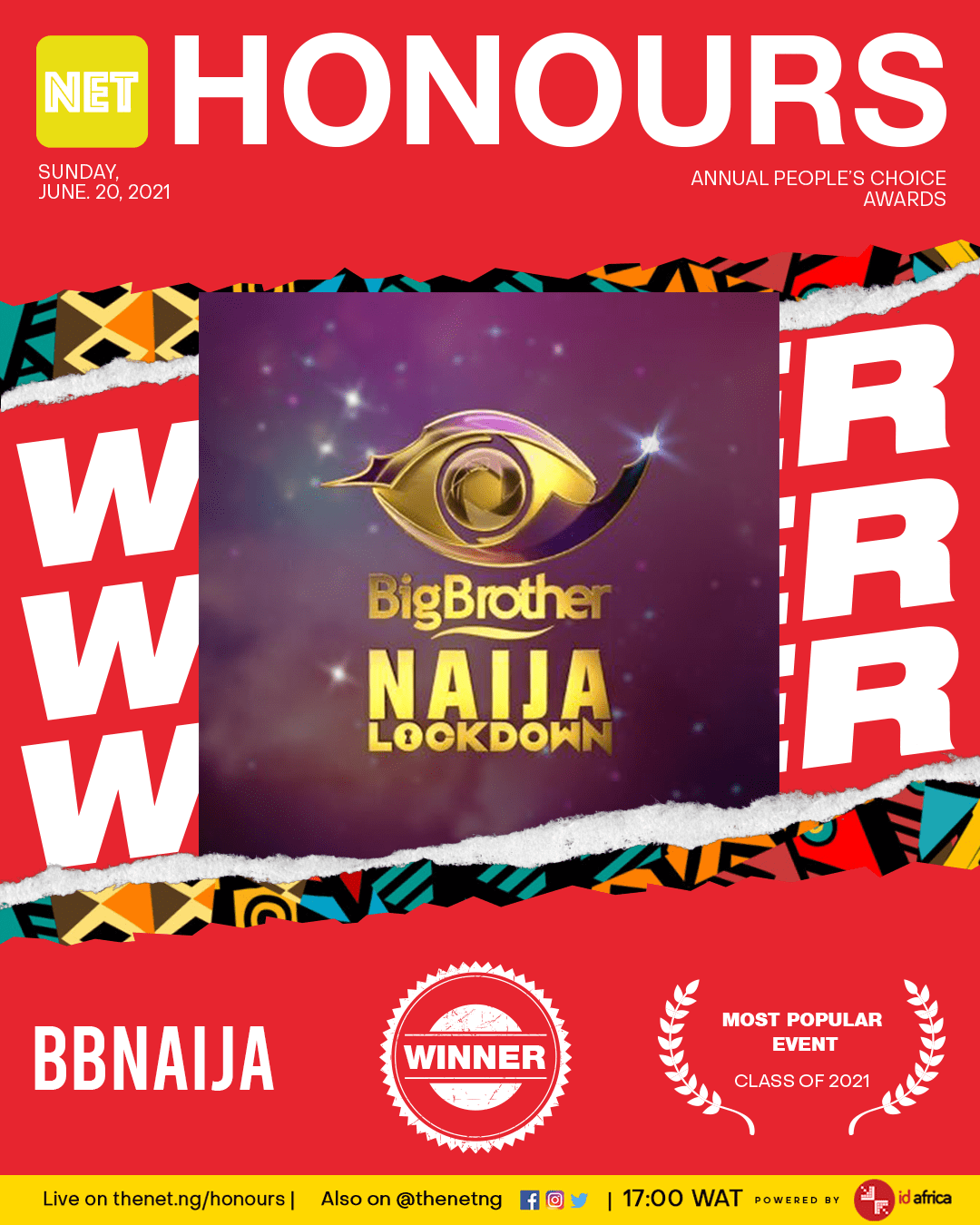 bbnaija most popular event net honours class of 2021