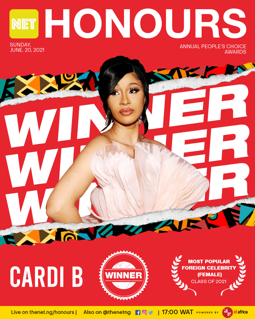 cardi b most popular female foreign celebrity net honours class of 2021