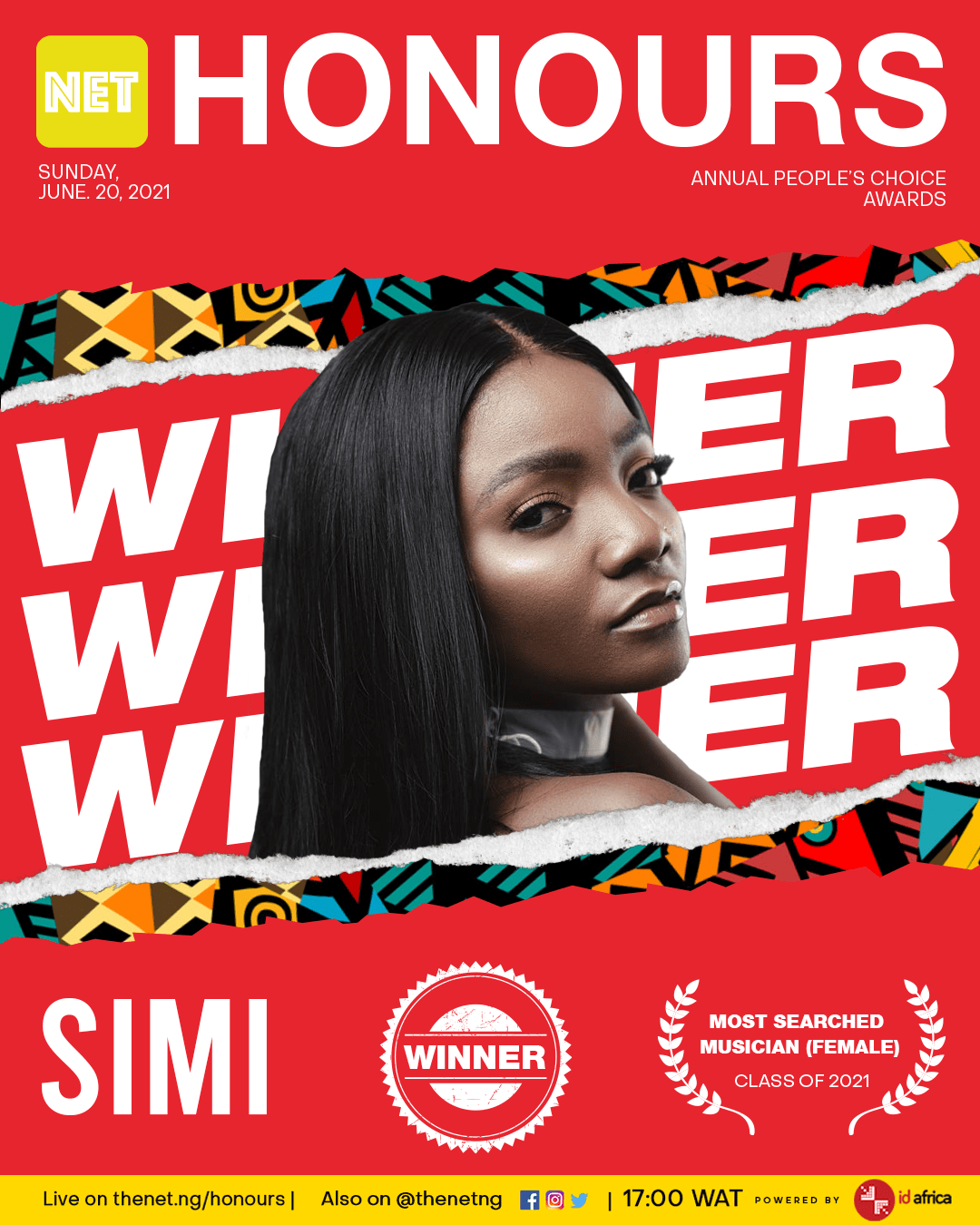 simi most searched female musician net honours class of 2021
