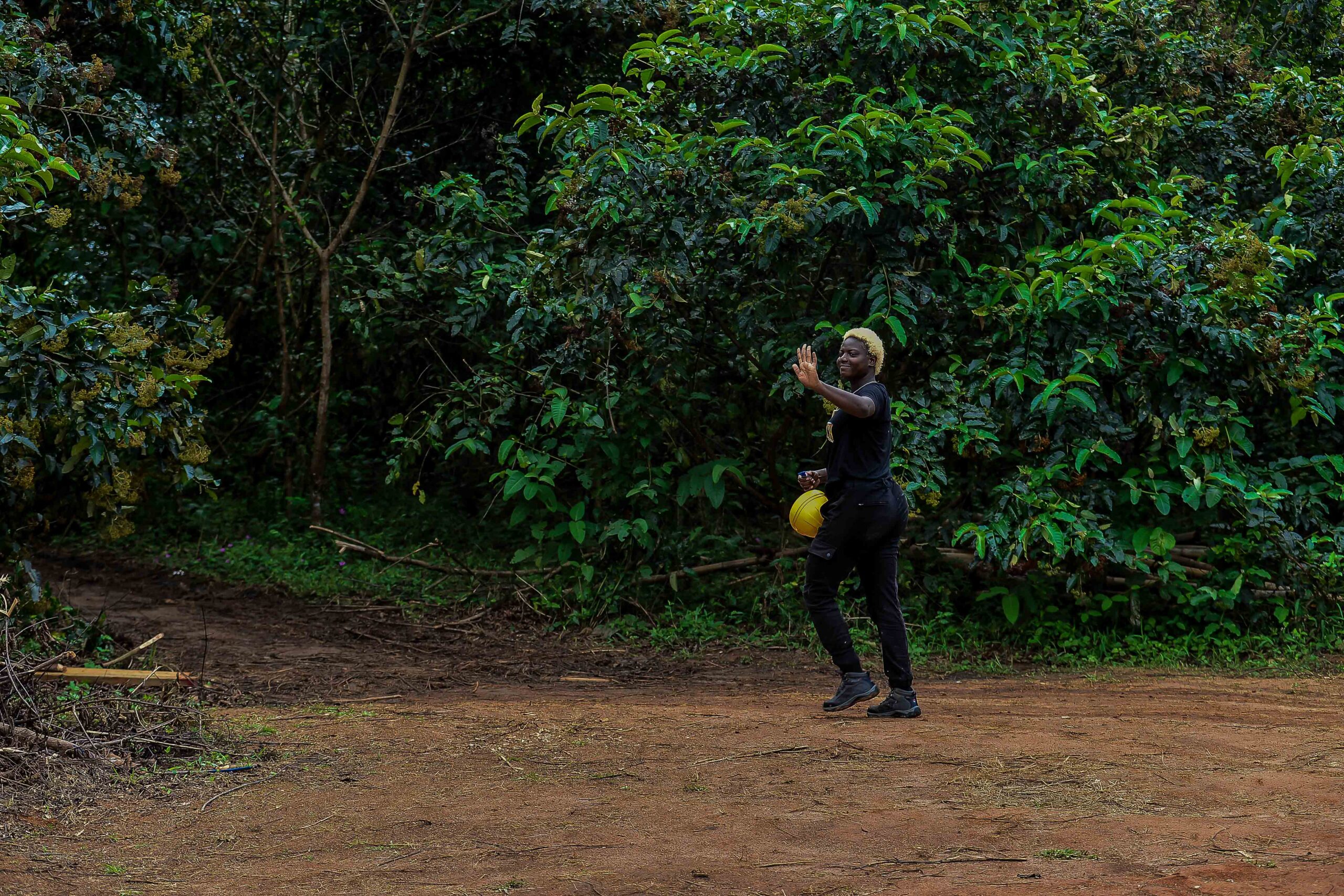 Rachel exits the jungle