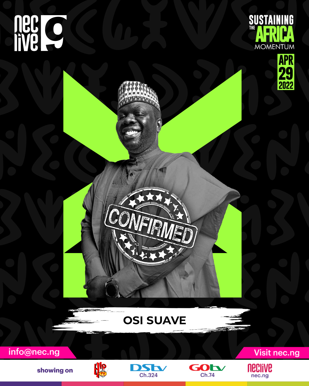 Osi Suave, Beat FM’s On-Air Personality, will participate in the 9th edition of the Nigerian Entertainment Conference (NECLive) as a speaker.