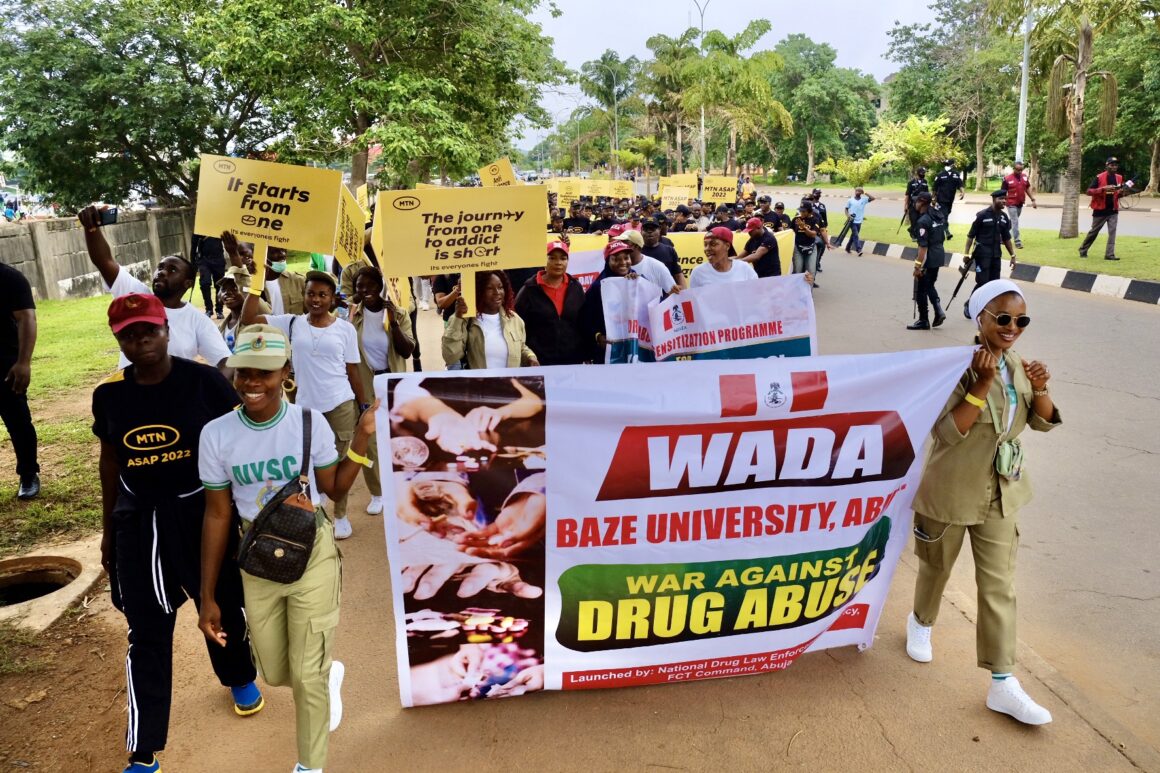 Hundreds of Nigerian Youths Troop Out to Walk Against Substance Abuse