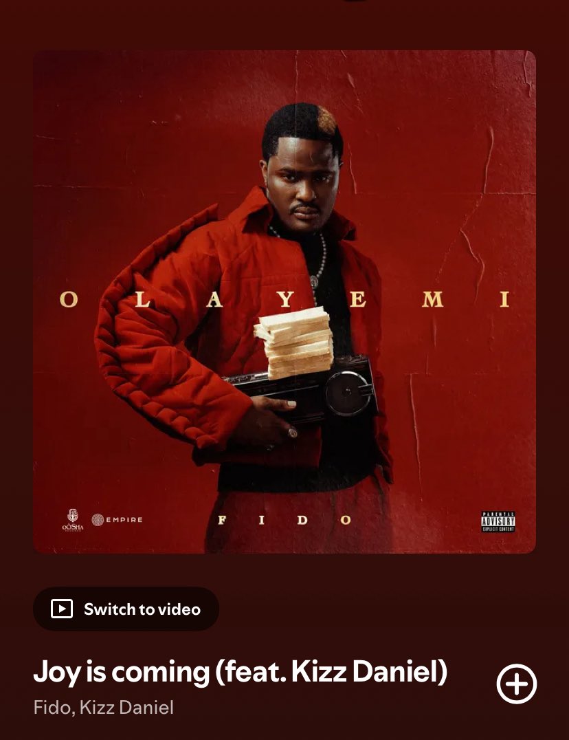 Fido x Kizz Daniel - Joy is Coming remix