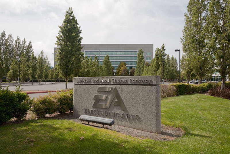 Electronic Arts sign at Redwood City, 2011