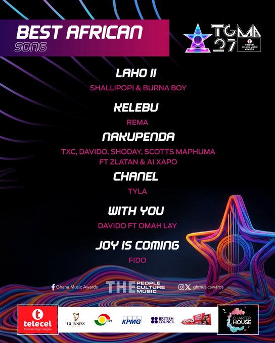 African song of the year category