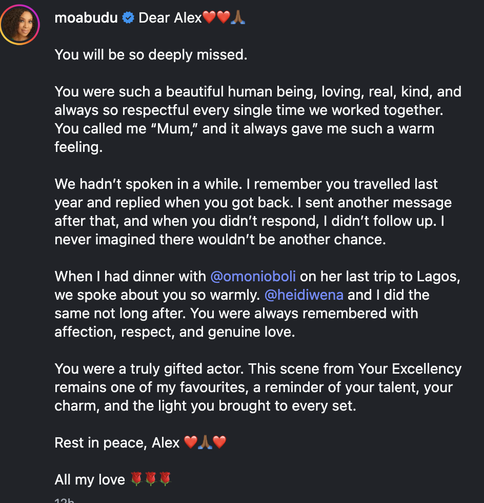 Nollywood Stars break down over Alexx Ekubo's death